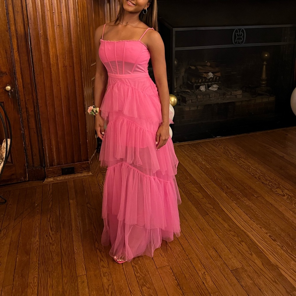 Pink tulle BCBG Gown
